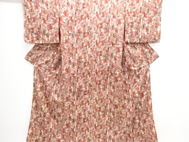 JAPANESE KIMONO / ANTIQUE KIMONO / TAISHO ROMAN STYLE / MON KINSHA / FLOWER ARABESQUE